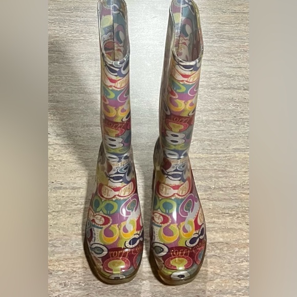 Coach Poppy Pixy multicolored tall rain boots - Picture 12 of 14